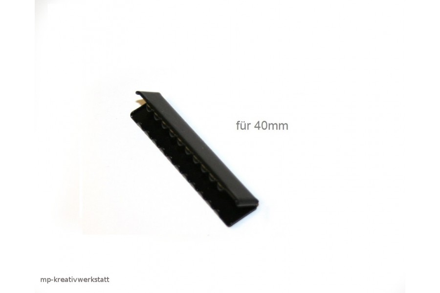 1 Stk Endstück schmal schwarz-seidenmatt  40mm breit  MENGENRABATT